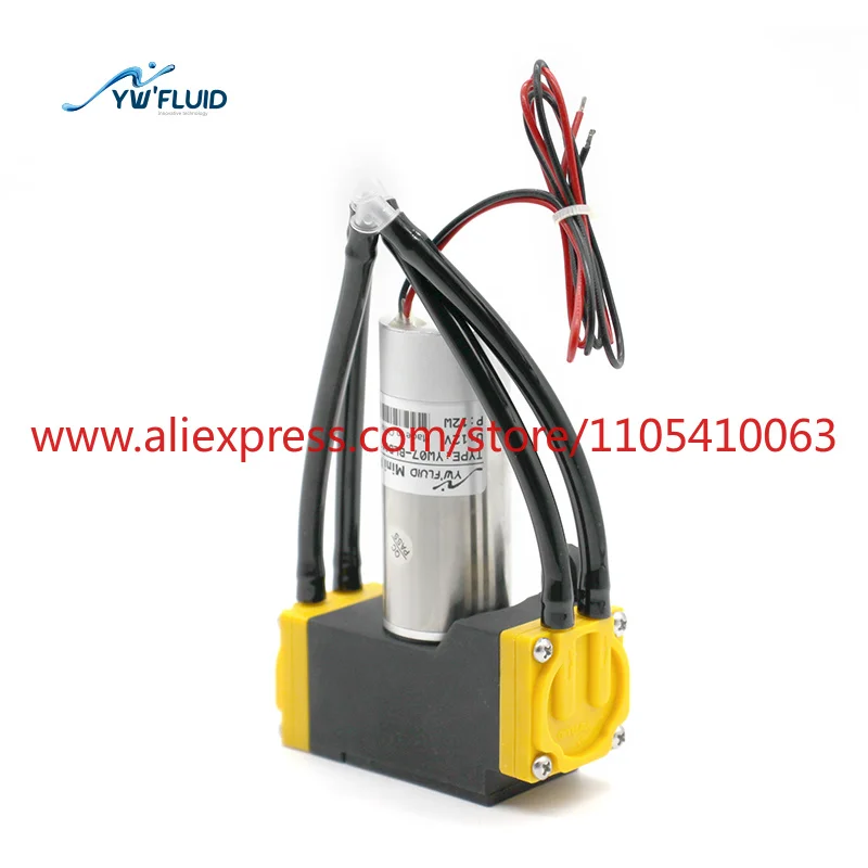 1Pcs YW07 BLDC 12V/24V DC brushless motor air pump, mini double-head diaphragm pump OEM (parallel or series)