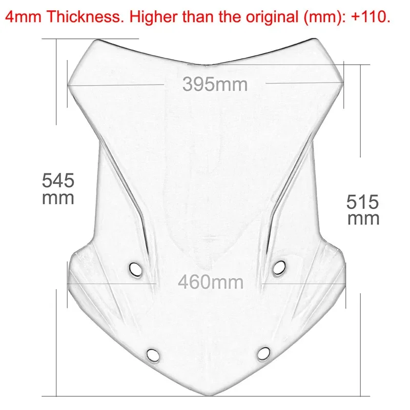 WAASE H: +110 Motorcycle Windscreen Windshield Shield Screen For BMW R1250GS R 1250 GS GSA Adventure HP 2018 2019 2020 2021 2022