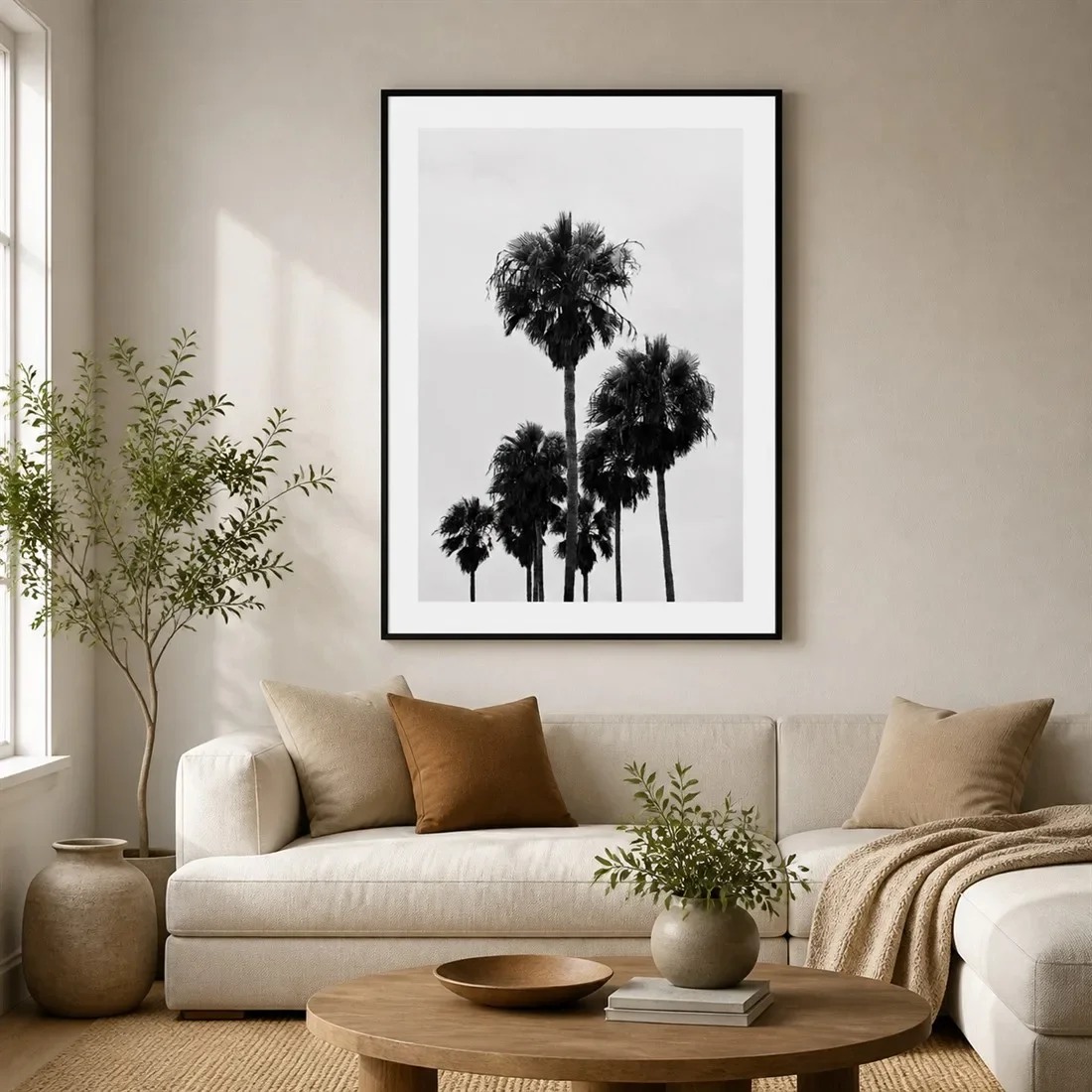 1pc frameless Canvas Painting L.A Palm Trees Poster,Canvas Wall Print,Modern Art Illustration,HighGrade Home Decoration Artwork