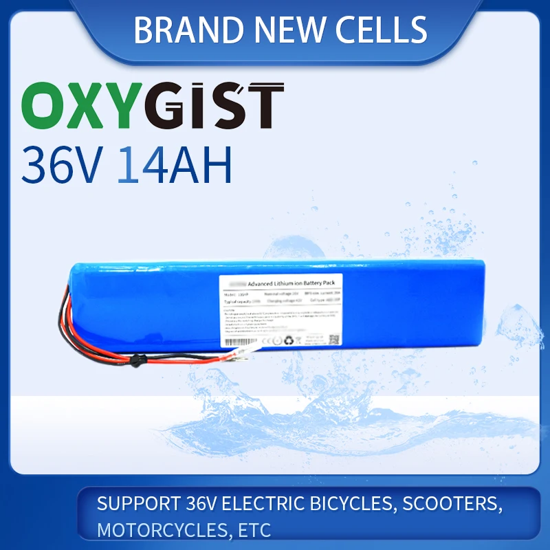 OXYGIST 10S4P 14Ah 36V High power rechargeable lithium-ion battery pack for FIIDO D1 D2 ebike bicycle scooter motor with 25A BMS