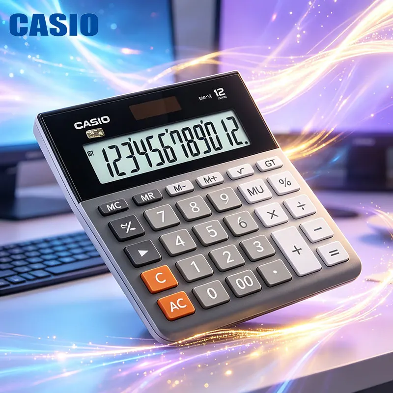 Casio MH-12/DH-14/DH-12/AX-120B Durable push-button company financial accounting computer, portable design, matte finish shell