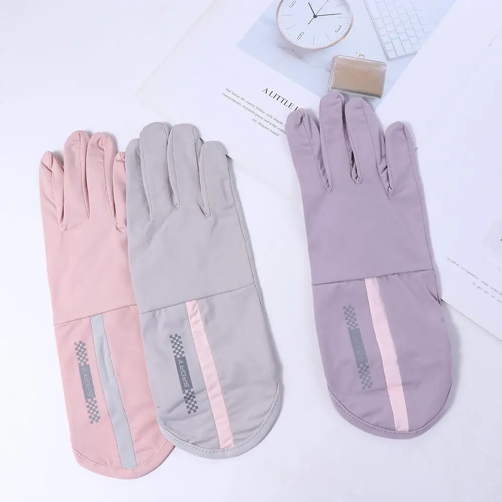 Gants de conduite anti-ald Ice pour femmes, mitaines d'équitation en plein air, écran tactile, lettre, écran solaire, été