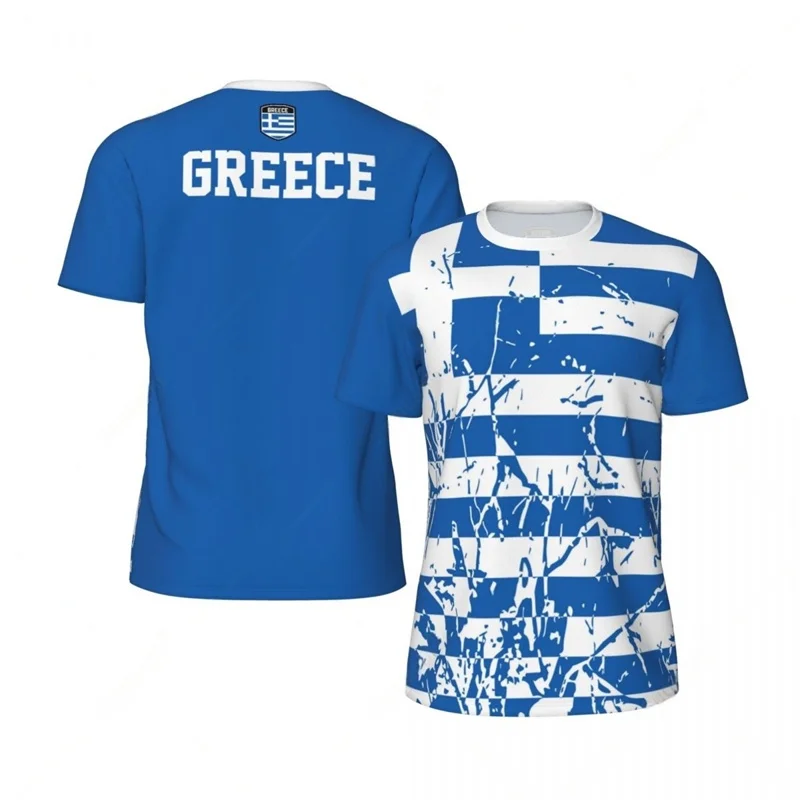 

Summer 3D Pattern Football Tee Men Sports Soccer T-shirt Kids Short Sleeve Breathable Fashion Graphic Shirt Fitness Sportswear