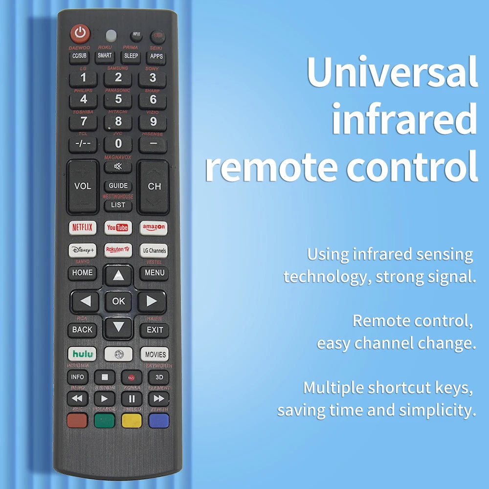 RM-A8 Replacement Universal Remote Control for LG For Sony for Samsung for Panasonic forToshiba For Philips with shortkeys