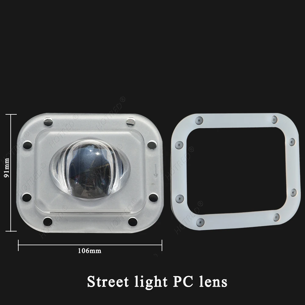 LED Lens Reflector For 20W 30W 50W 100W COB Chips Optical Glass 44mm 60/120Degree PC 220V Cover Lamp Waterproof Street Light DIY
