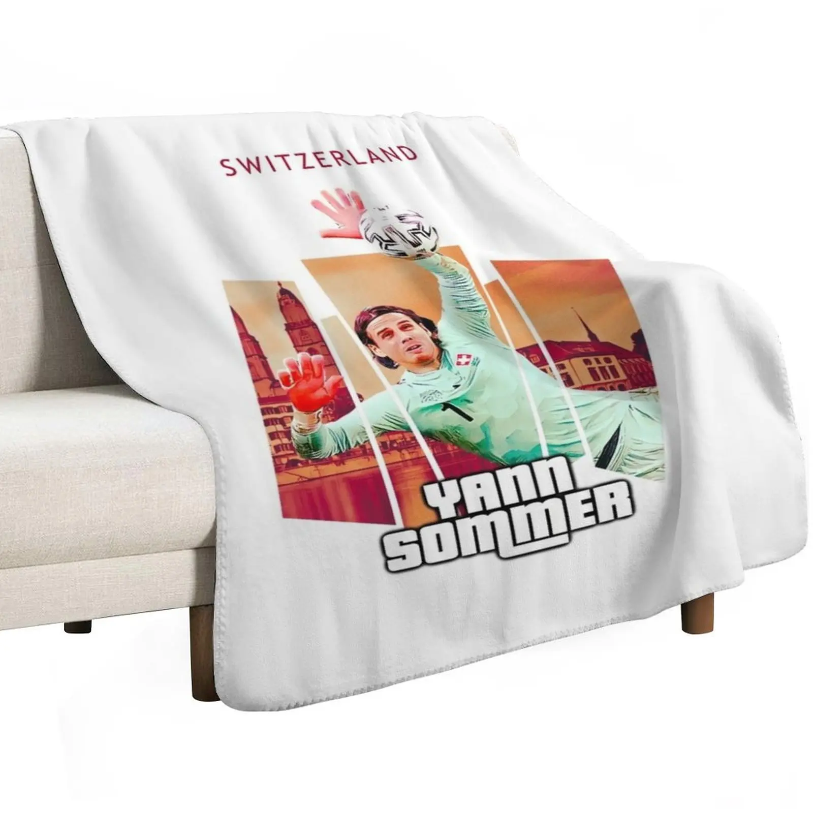 Switzerland Yann Sommer Throw Blanket Plaid Flannel Multi-Purpose Loose Softest blankets ands Blankets