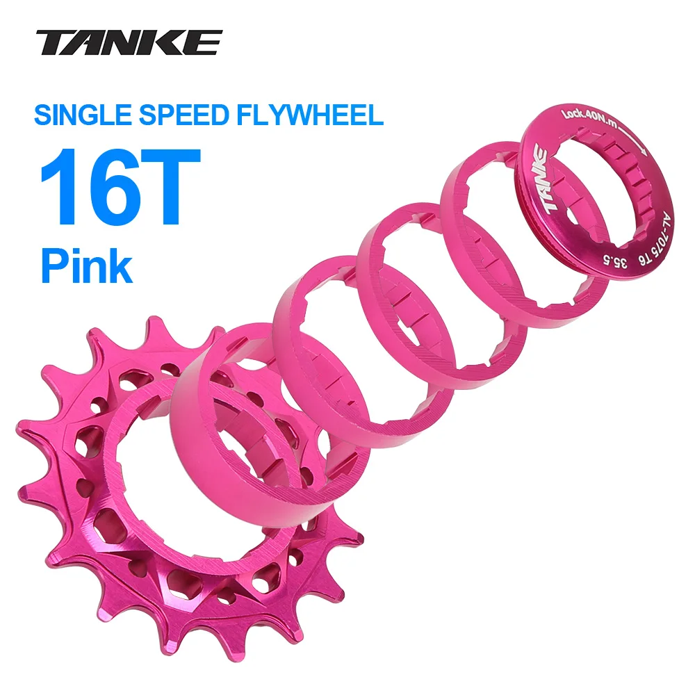 TANKE-Single-Speed-Freilauf-Umrüstsatz, 18 Zähne, HG-Kassettenzahnkranz, MTB-Rennrad-Kettenrad für Freilaufkette, 7075 Aluminiumlegierung
