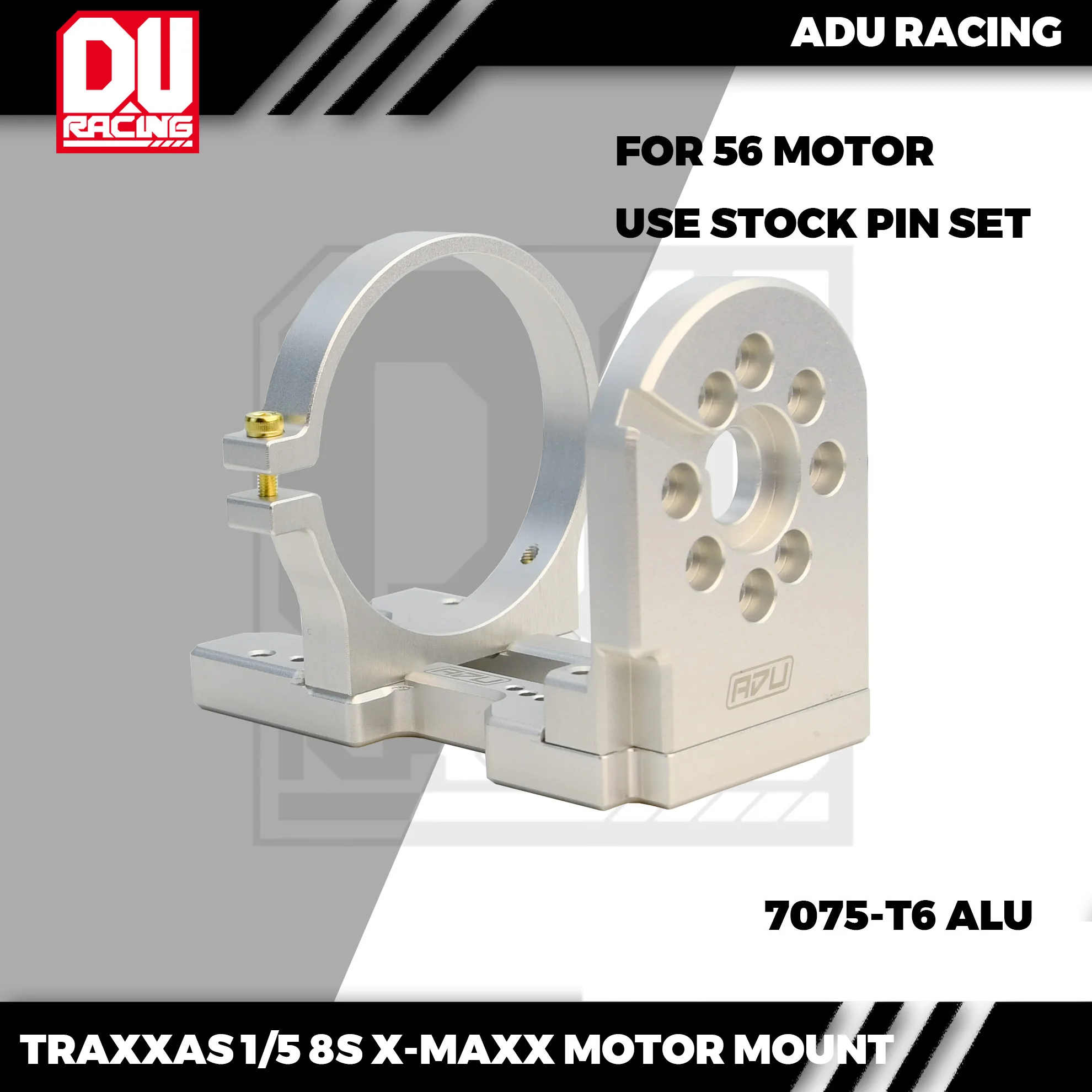 ADU RACING 7075-T6 ALU TAIL HOOP 1/5 X-MAXX motor mount for HOBBYWING CASTLE 56 2028 motor with stock pin set