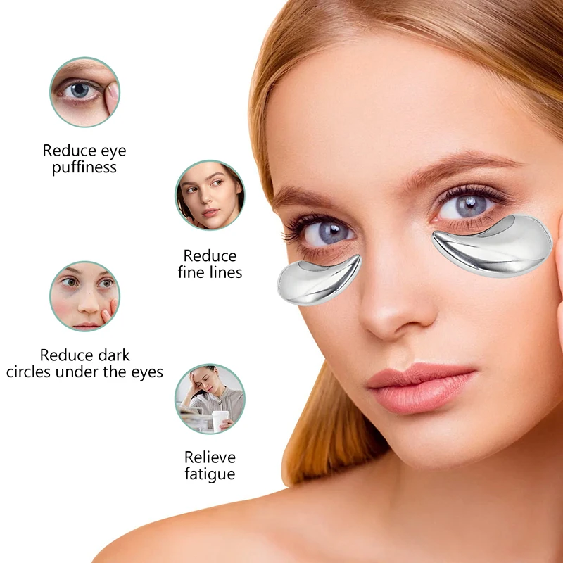 

Охлаждающая подушечка для глаз для опухлых глаз Небьющаяся маска для глаз из нержавеющей стали Антивозрастная горячая и холодная маска для глаз с морщинами Облегчение отечности