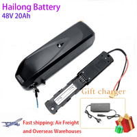 48V 20Ah battery with hailong case and 30A BMS for 48V 250W 350W 500W 750W 1000W engine battery supply and free charger