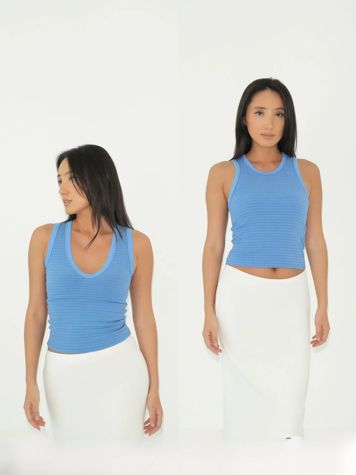 

WellD Basic Sle Spor Slim Fit Women's Cotton round Ne Vest Pure Cotton oulder Strap U-Ne Small Vest Top