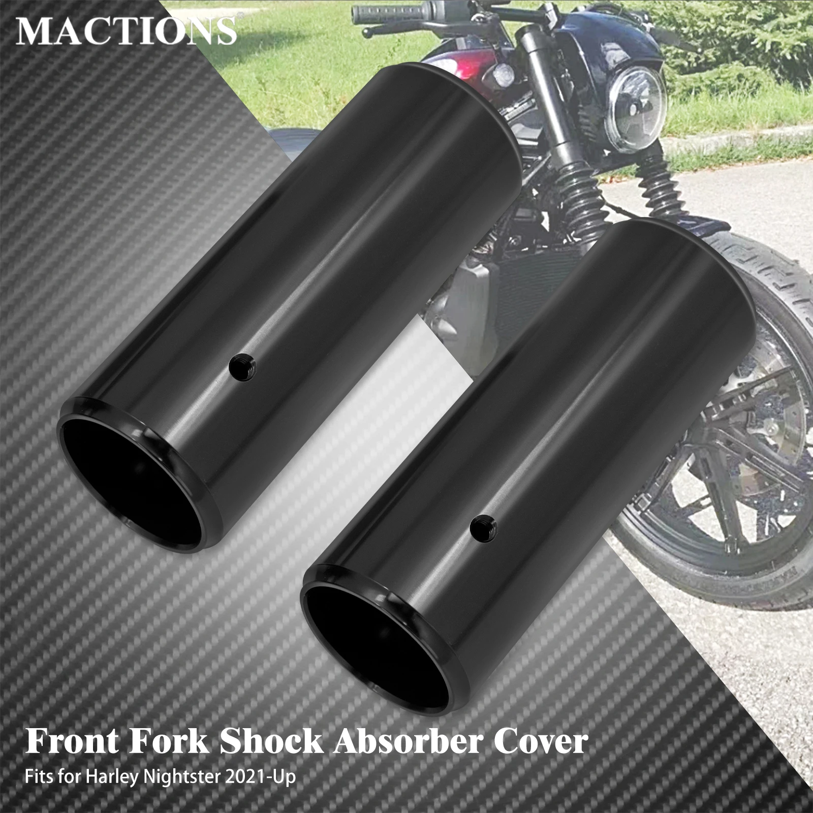 Motorcycle Front Fork Shock Absorber Covers Protector Kit Upper Slider Tube Boots For Harley Sportster Nightster RH975 2021-2023