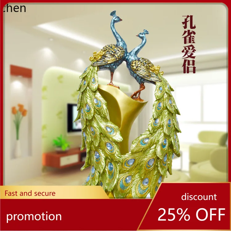 

Hxl home decor resin peacock figurine - auspicious ornament