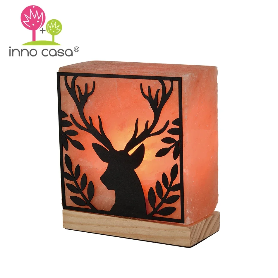 CE Listed Round Shape Salt Lamp With Butterfly Logo