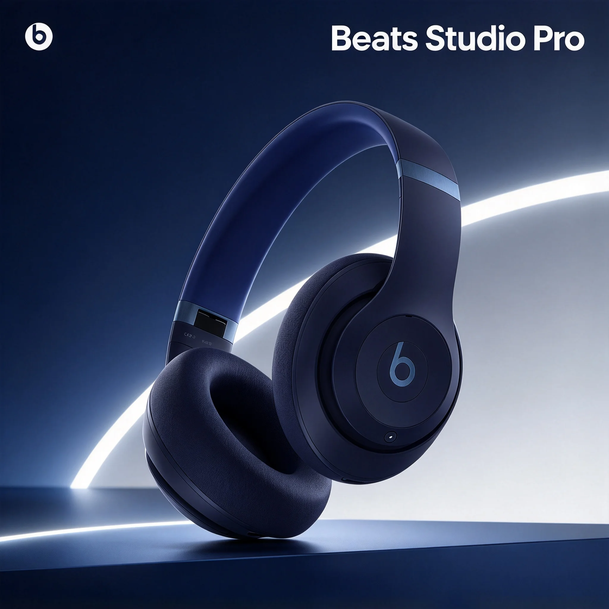 Beats Studio Pro Headphones, Active Noise Cancelling, Spatial Audio, UltraPlush Leather Ear Pads, Great for Commute & Home Use