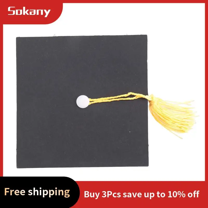 

A59E-25Pcs DIY Paper Graduation Cap Shaped Gift Box Sugar Chocolate Box For Graduation Party Favor Cap Bachelor Hat Wedding Cand