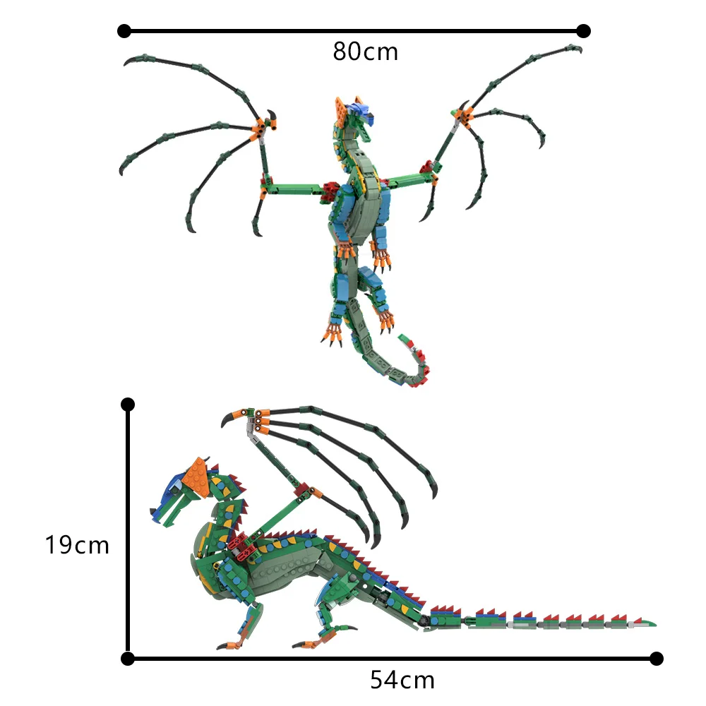 MOC RainWing Building Blocks รุ่น Animation Wings of Fire Magic Flying Dragon อิฐ DIY ประกอบของเล่นเด็กของขวัญวันเกิด