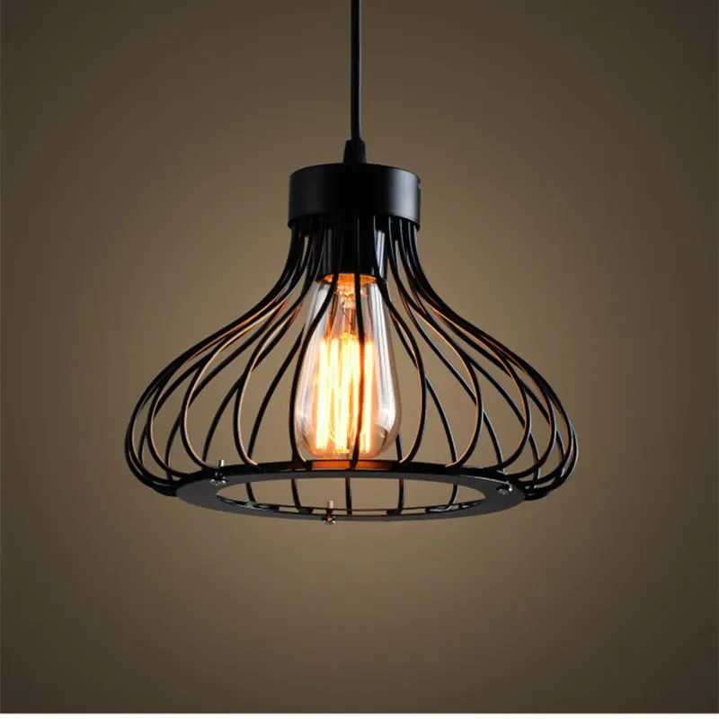 

Nordic Vintage Loft Pendant Lights Restaurant Bar Retro Industrial Iron Single Head Lamp E27 Hanging Lamp Droplight