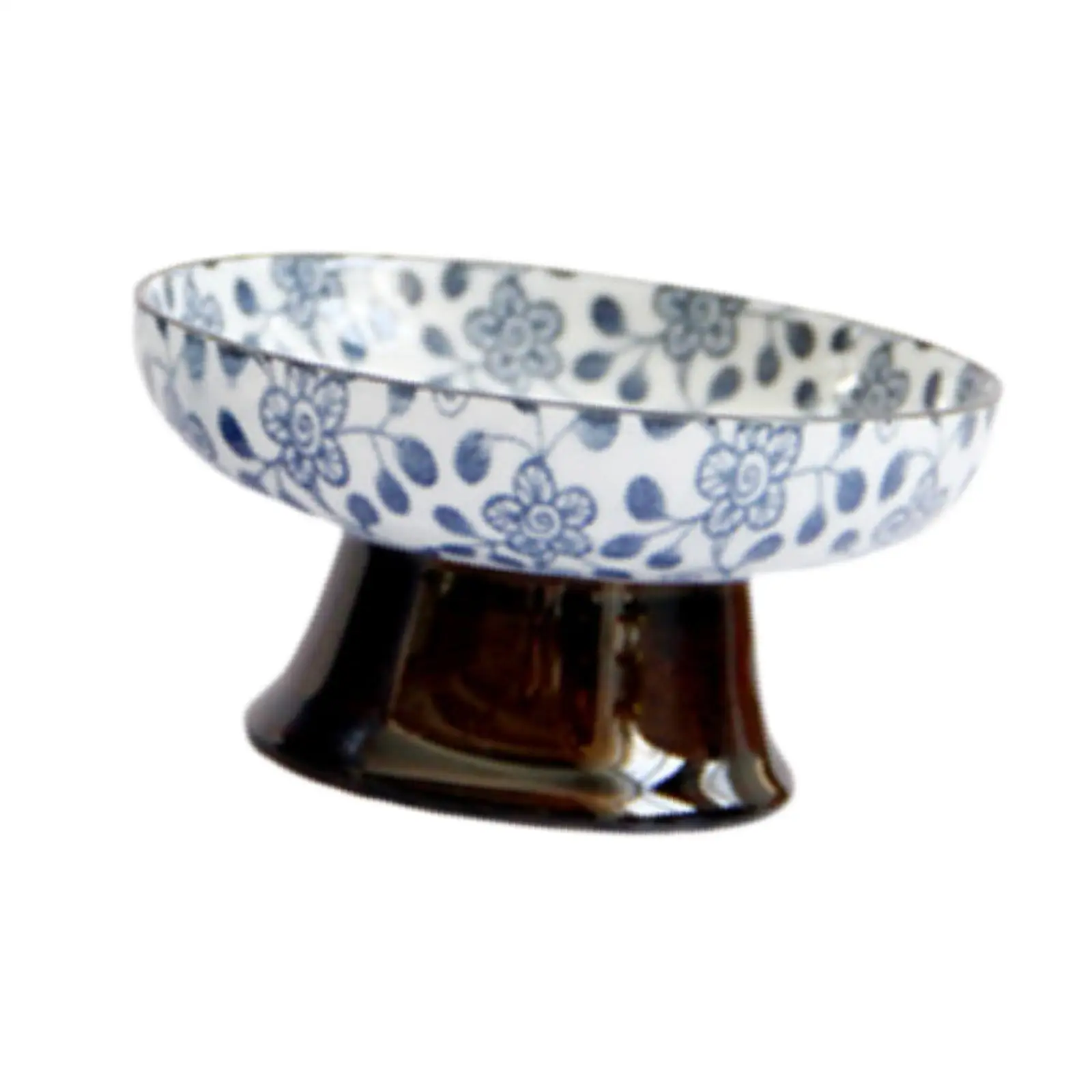 Ceramic Refreshment Tray Retro Decor Display Stand Table Decor Footed Decorative Serving Tray Party Cake Plate Teapot Ring Dish
