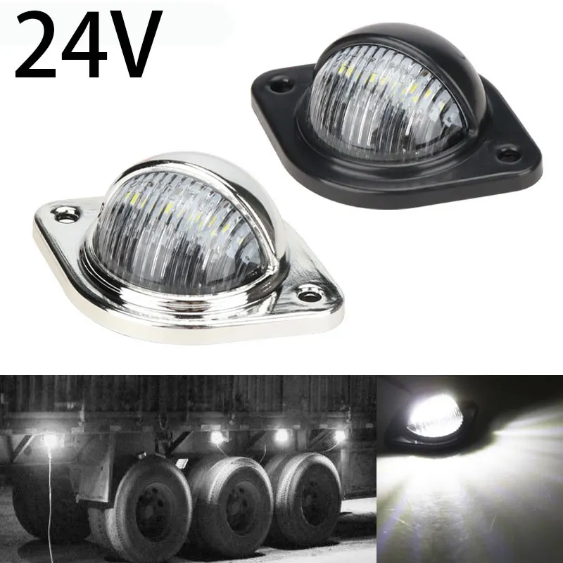 

24V Car License Number Plate Light Universal Truck RV Trailer Tail License Plate White Lighting Bulbs Waterproof Plate Lights