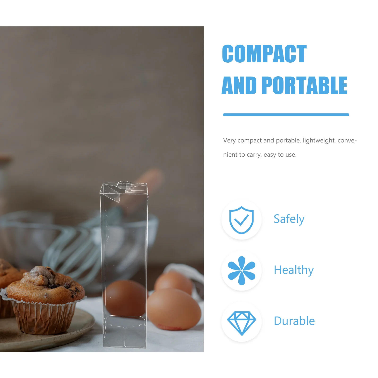 

20pcs Clear Boxes Transparent Storage Case For Ice Cream Popsicle Candy Party Favors Treat Packaging Pvc Kitchen