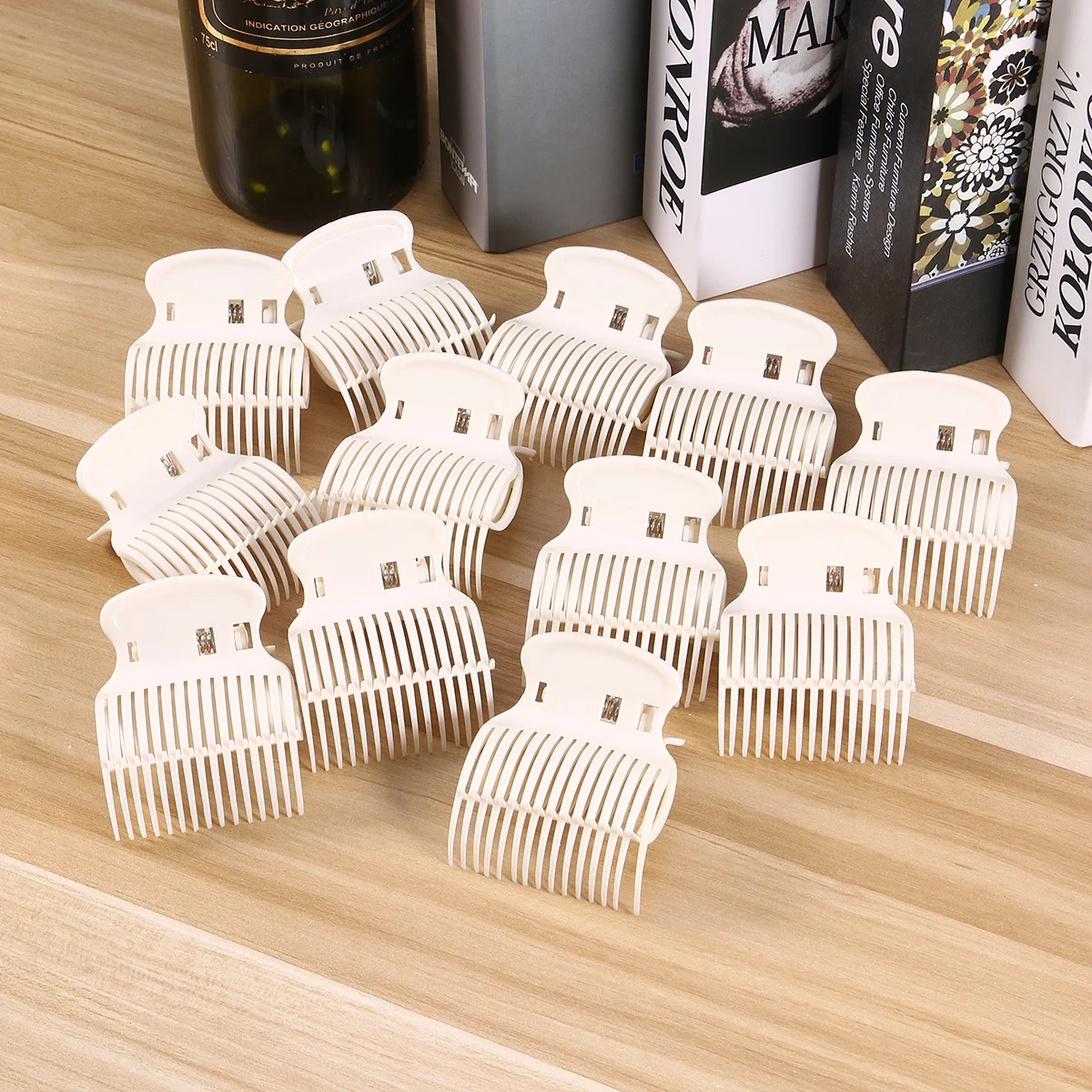 

12Pcs Professional Perm Clips Heavy Duty Hair Clamps for Dyeing Heat Resistant Lightweight Fixing Hairpin Salon Tools
