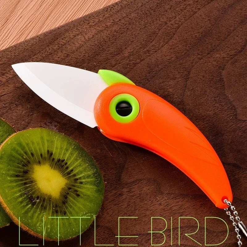 Fold Cut Slice Picnic Lunch Bird Mini Fruit Cutlery Cutter Bag Vegetable Kitchen Blade Ceramic Pocket Pare Peel Peeler Box Knife