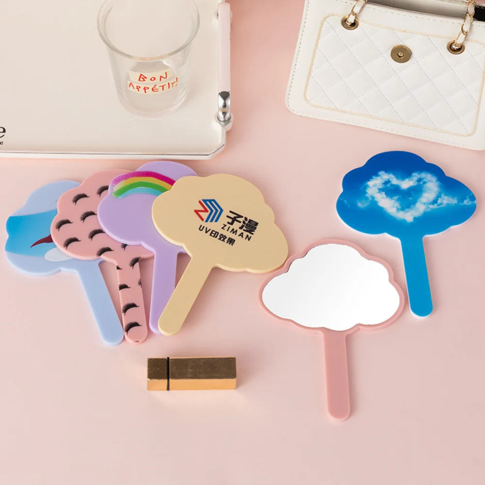Mirror Portable Handheld Mirror Portable Makeup Mirror Chip Resistant For Girls Makeup Princess Parties