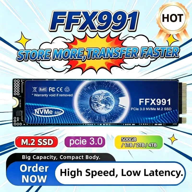 High Speed NVMe FFX991 SSD M.2 Internal Solid State Drive PCIe 3.0 Gaming Drive Works for Laptop PC Hard Disk Best SSD