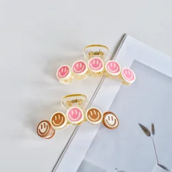 1PC Smiley face non-slip hair claw daily suitable for various scenes hair use holiday gift hair accessories sweet and cute