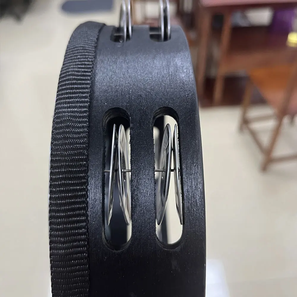 8 Inch Orff Tambourines Hand Shake Percussion Hand Drum Double Row Hand Rattle Drum