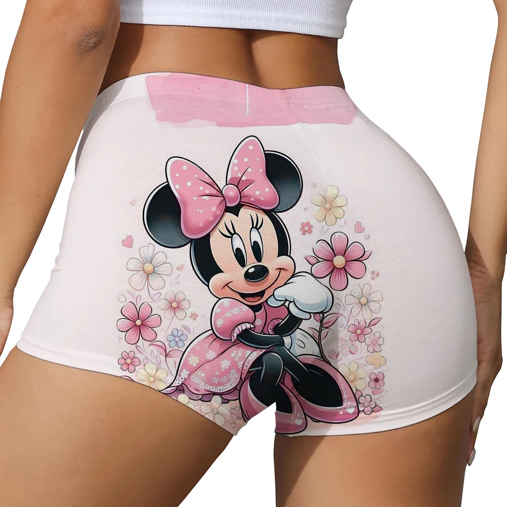 Pantaloncini da yoga da donna corti Topolino Minnie a pois con motivo a fiocco Pantaloni da palestra per motociclisti da pallavolo