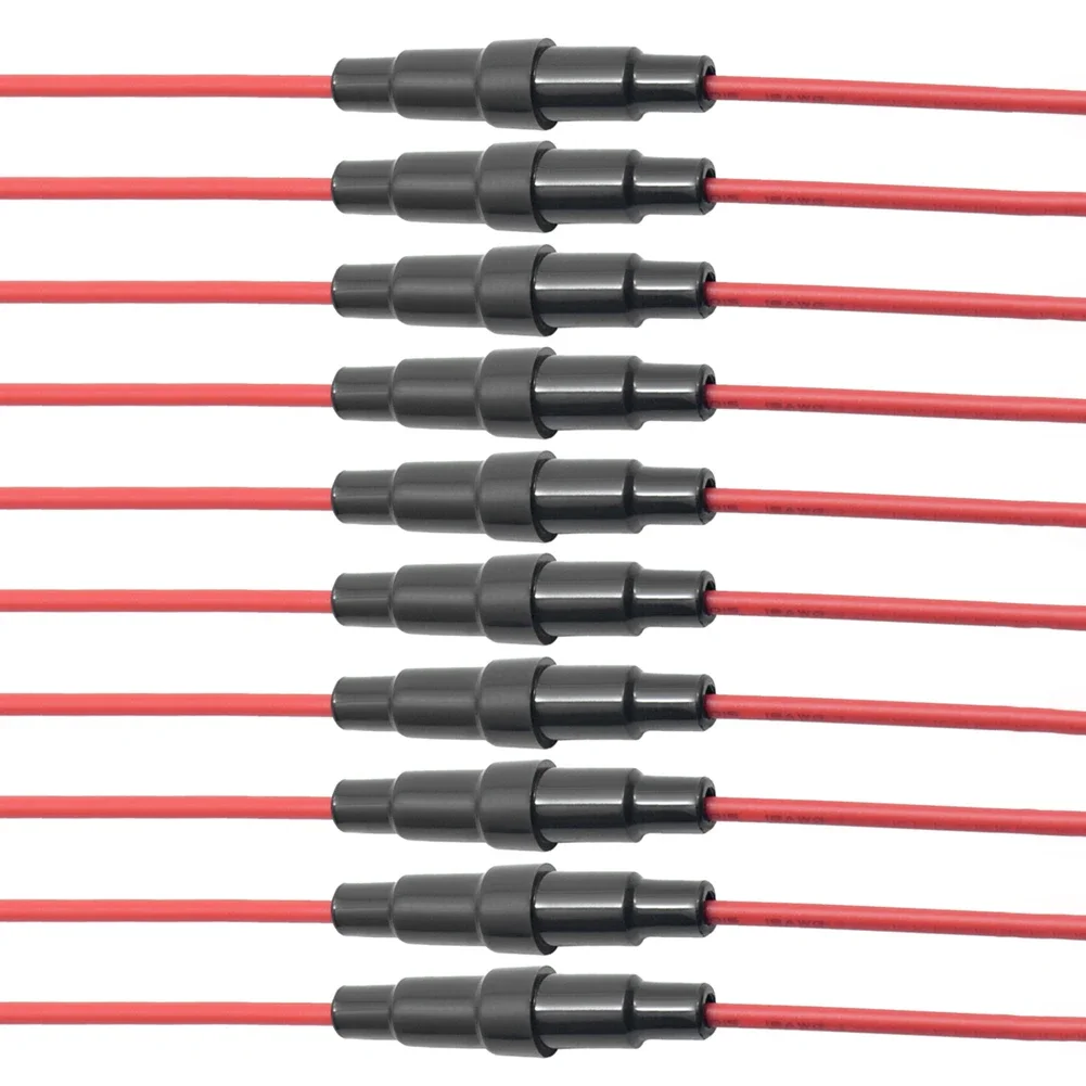 10/20pcs Wire Line Holder 22AWG Screw Types Fuse Holder Preventing Short Circuits Quick Impact Glass Fuse Holder Auto Parts