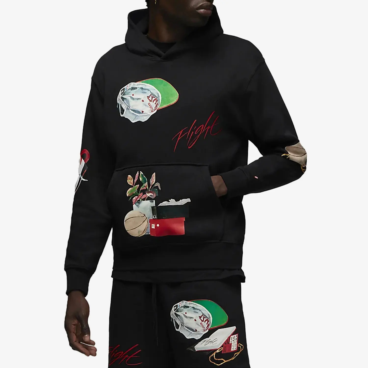 Nike Authentic Air Jordan Mens Casual Fleece Lined Hooded Sweatshirt DQ8044-010