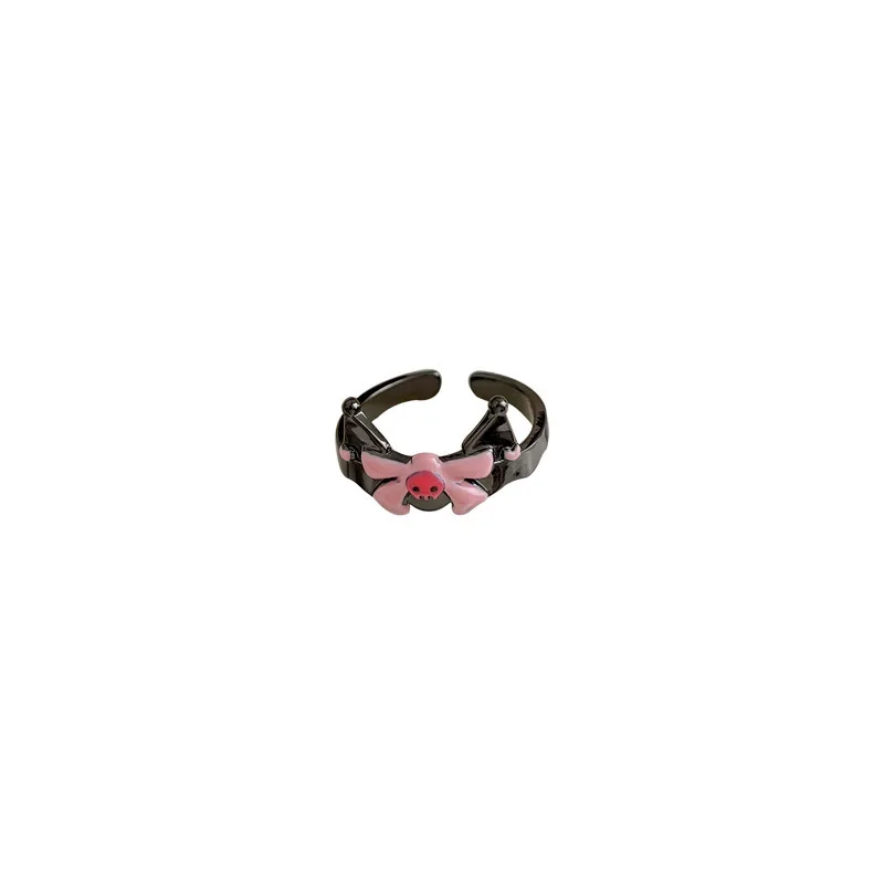 Cute Sanrio Kuromi Ring Kawaii Cartoon Woman Girl&Child Unique Design Fashion Open Ring Lovers Decoration Rings Birthday Gifts