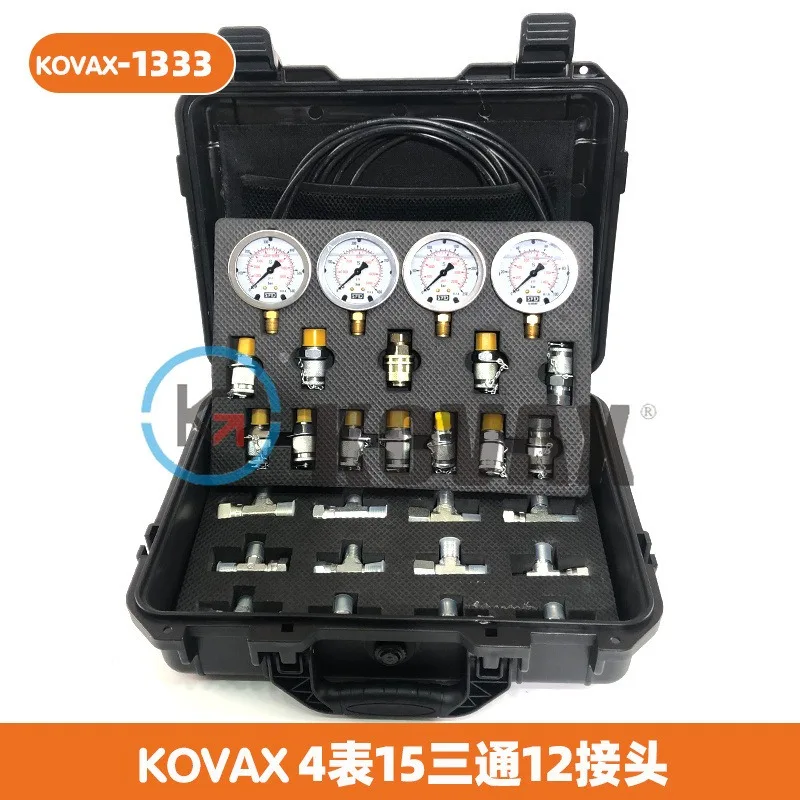 MUGURO 4 Table 15 Three way 12 joint oil pipe joint excavator hydraulic test kit