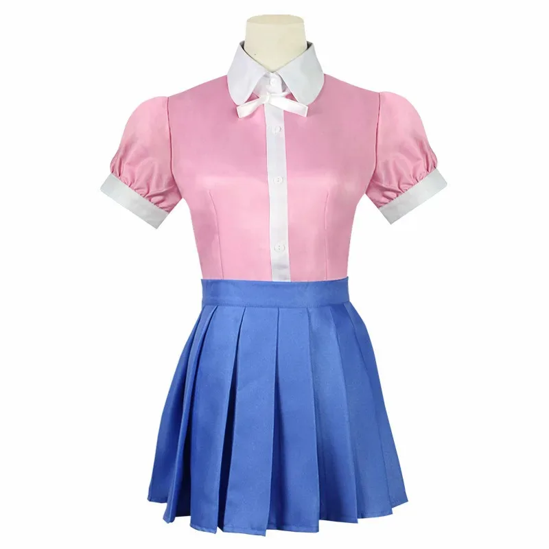 Traje de Cosplay de Anime Danganronpa Mikan Tsumiki con peluca Anime Halloween desesperación uniforme de enfermera definitivo disfraz de sirvienta para mujer
