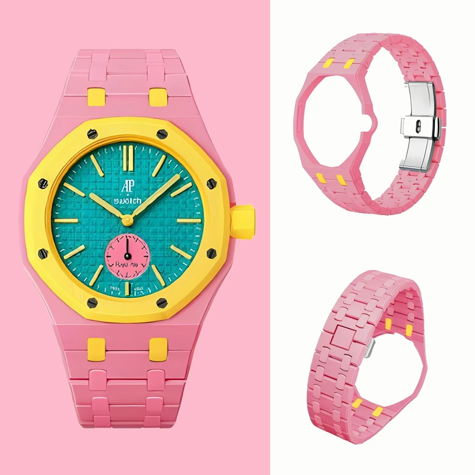 

Fashion Ceramic Watch Band For Swatch x AP Royal POP Bioceramics Modification Kit Strap Case Changer to wristwatch Accessories