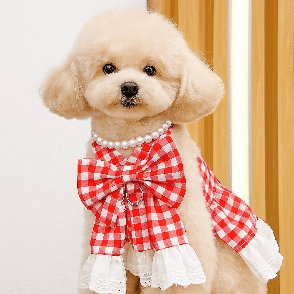 

Comfortable Soft Pet Summer Clothes Breathable Fashion Dog Princess Skirt Thin Design Pet Dresses Small Animal