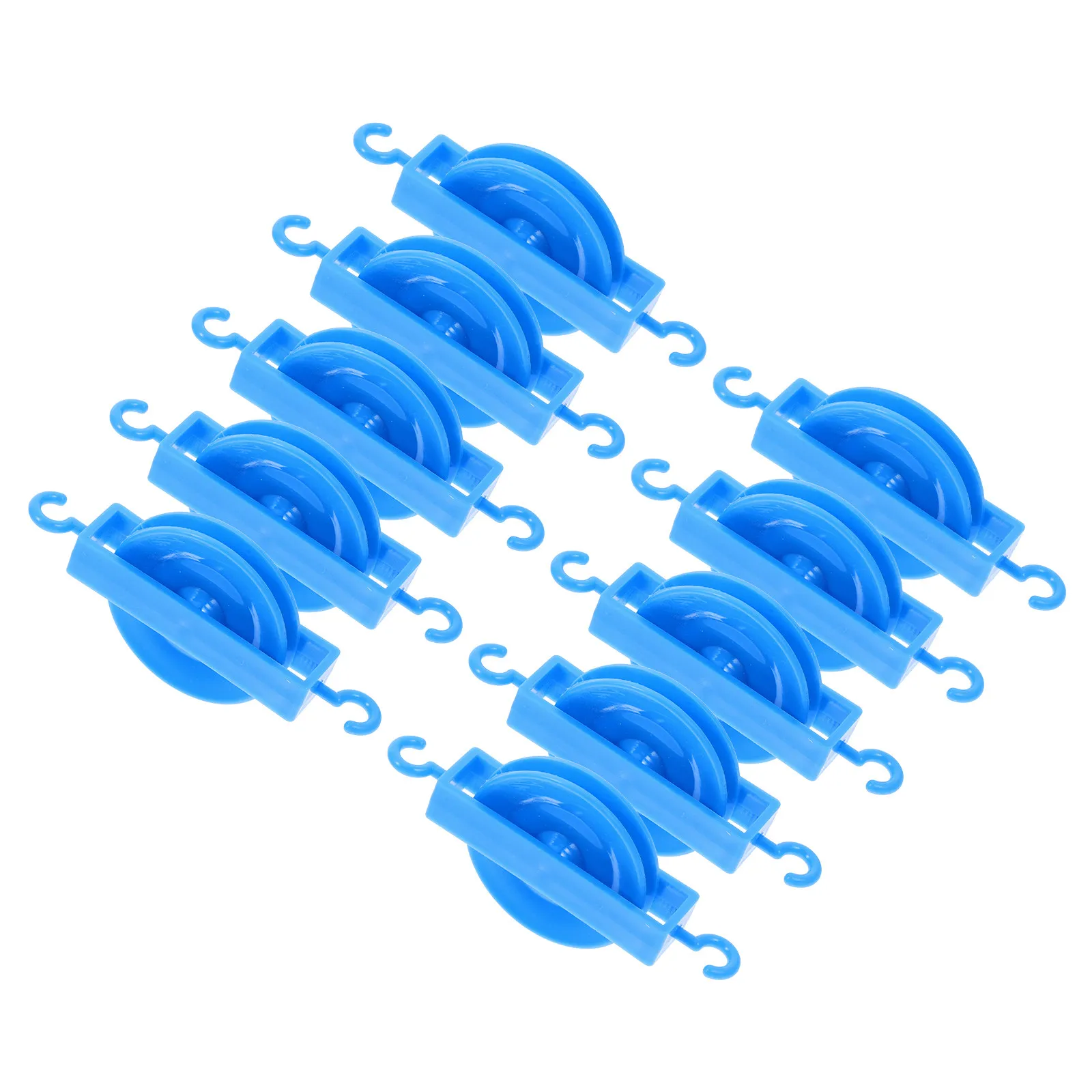 10 Pcs Construction Crane Pulley Cable Pulling Swivel Overhead Bird Feeder System Abs Universal Adhesive