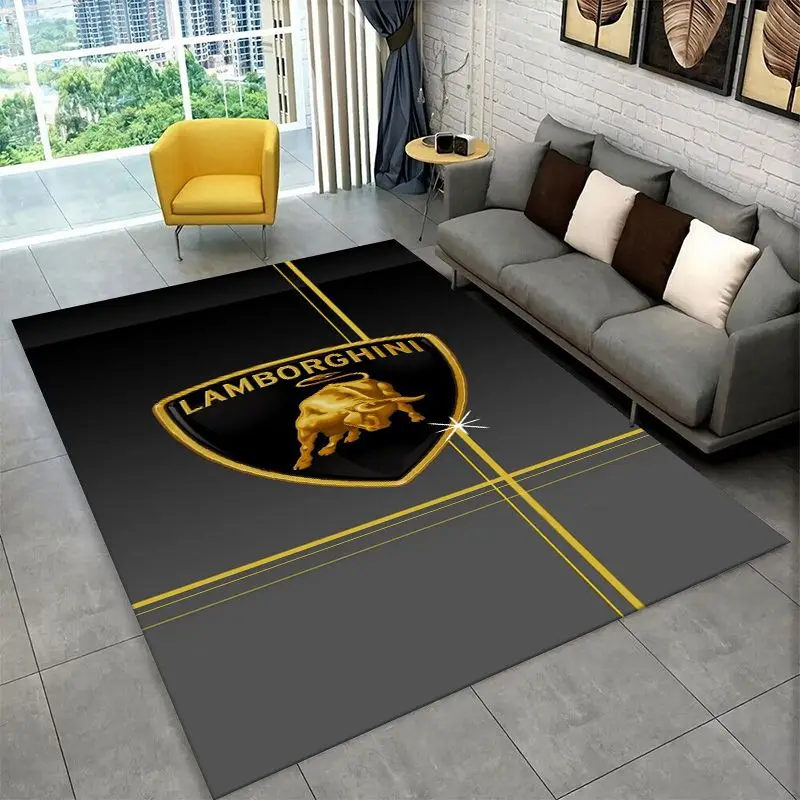 Racing Car L-Lamborghini MOTO Non-Slip Area Rug for Living Room,Bedroom,Playroom,Soft Carpet Floor Mat Home Decor Rug  Room