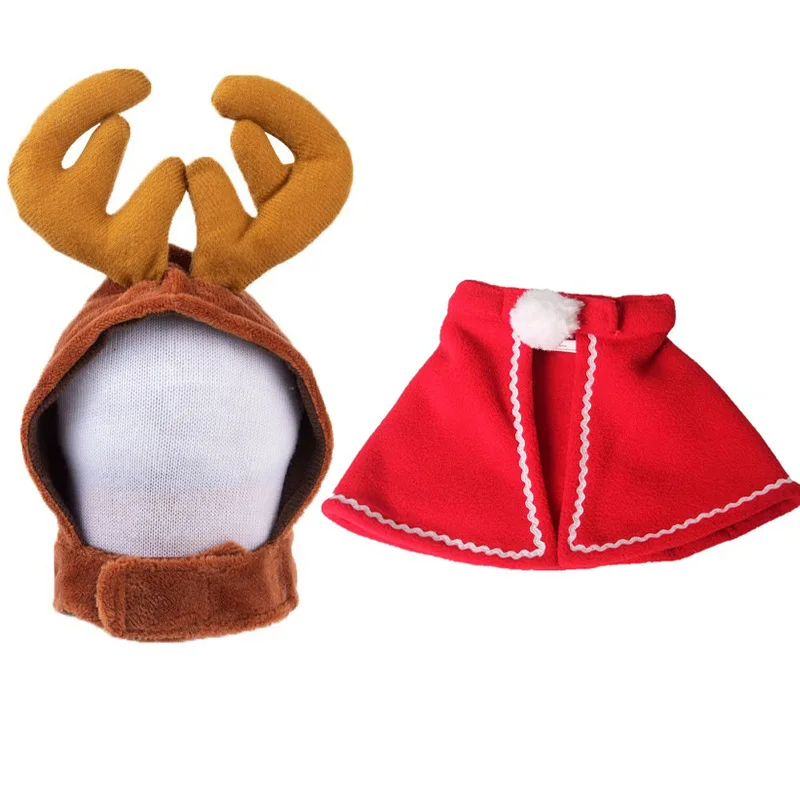 

Pet Christmas Cape Hat, Holiday Set, Cat and Dog Transformation Outfit, Christmas Costume, Pet Clothes