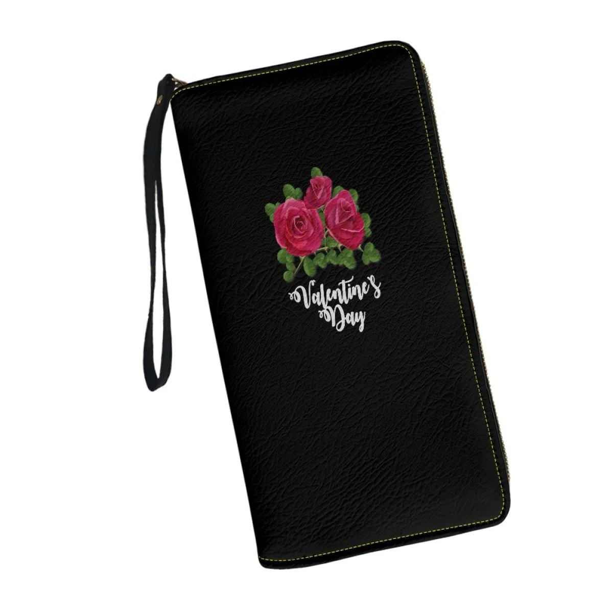 

Belidome Valentine's Day Rose Wallets for Womens Around Zipper Long Purse RFID Blocking Card Holder Clutch Bag Wristlet Wallet