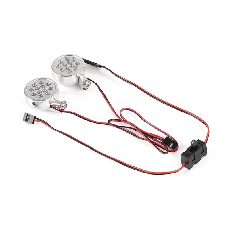 Aluminum Front Light Pods with LED Light and Rear LED Brake Light Kit for HPI Rovan Baja 5B 5T