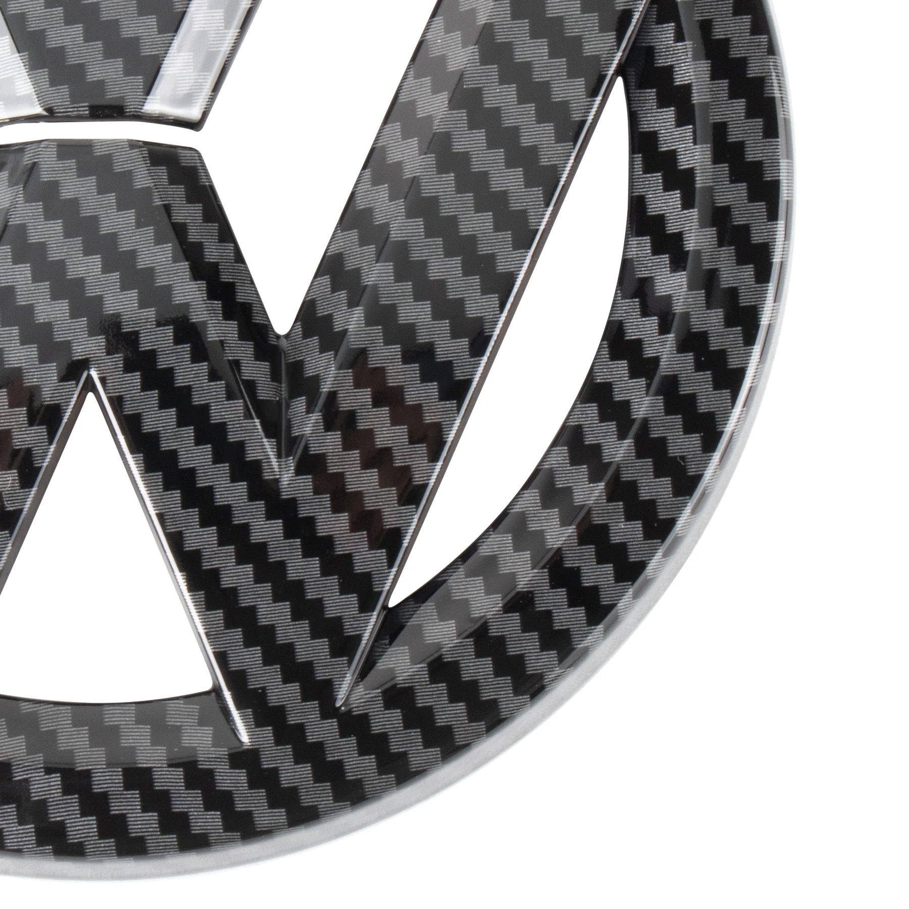 1pc New Glossy/Matte/Carbon fiber Black Car Front Grill Badge Emblem Stickers For VW Polo 2013-2016 17-20 Car Logo Accessories