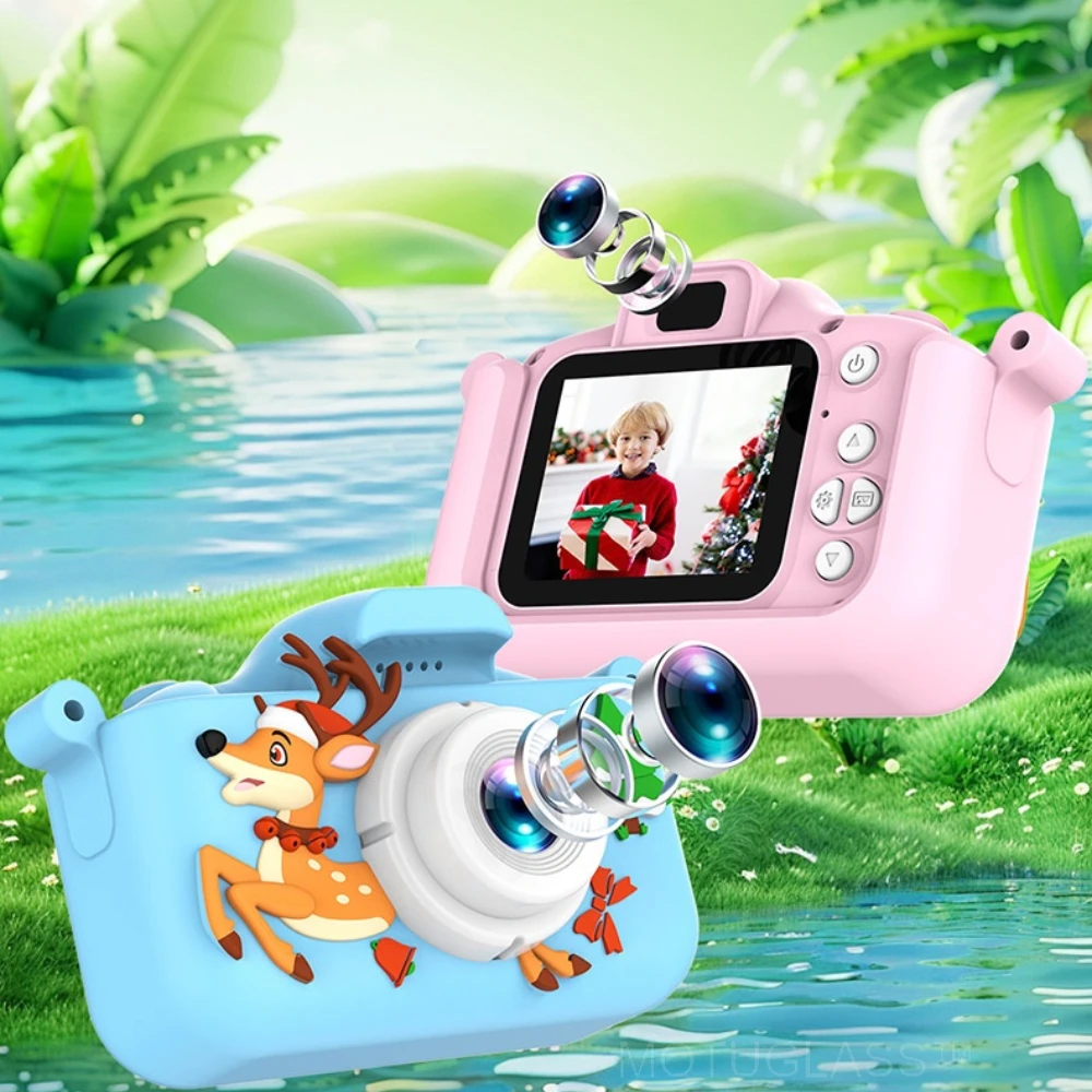 Cartoon Camera Toddler Digital Video Camera 2.0-inch Kids Camera with Silicone Cases Toys for Christmas Birthday Gifts