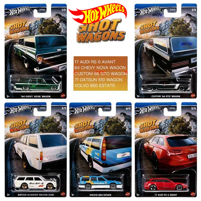 Original Hot Wheels Brinquedos de carro para crianças, Diecast Chevy Nova Datsun Bluebird Wagon, presente novo para meninos, Bluebird RS6