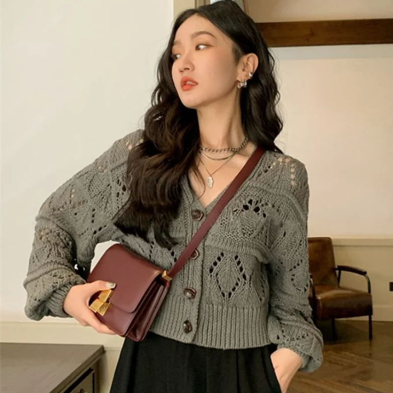 Kadınlar için hırka Katı Tasar - Crop Cardigan Vintage incelemesi ve fiyatı