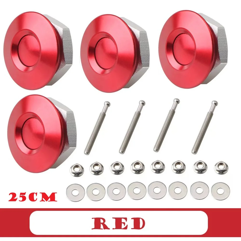 4er-Set 25/30/32mm Auto-Druckknopf-Motorhaubenverschluss Schnellverschluss-Clip-Kit Aluminium Motoraußenverkleidungsteile Universal – Detail 9