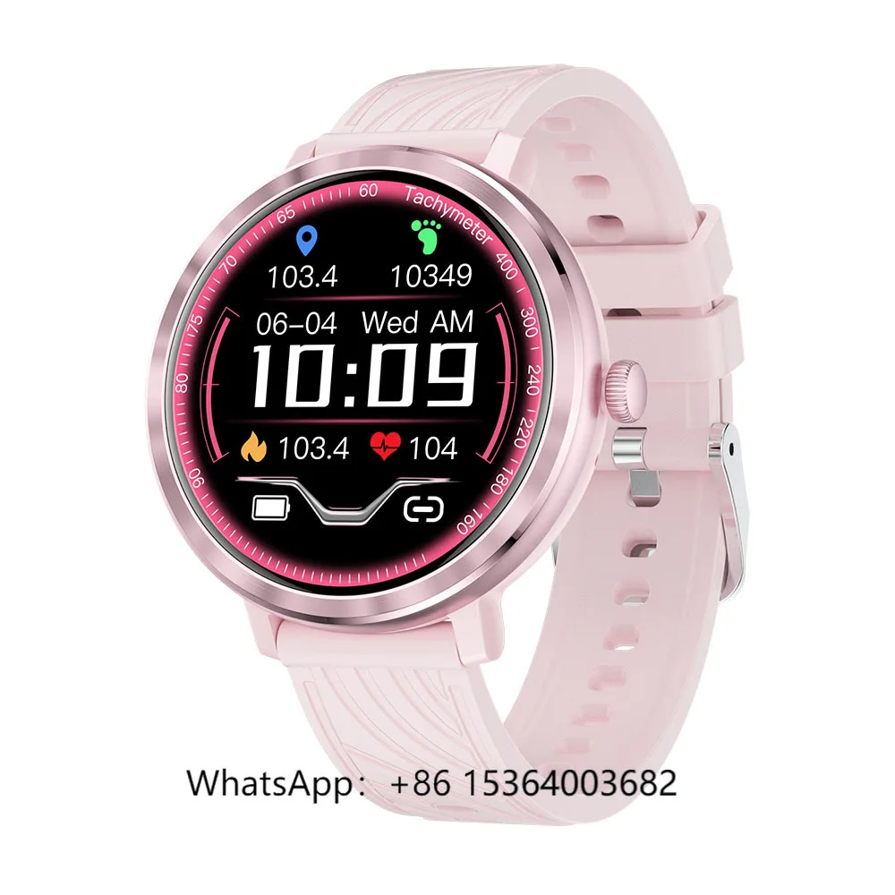 

TJXL-Smart Watch Women Full Touch Amoled Display Compatible With Android Iso Heart Rate Round Screen Female Women Lady Smartwatc